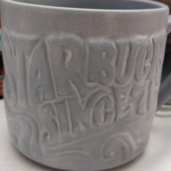 Starbucks Since 71  Embossed Mermaid Siren Gray 12 oz Coffee/Tea/Chocolate Mug - Picture 13 of 14